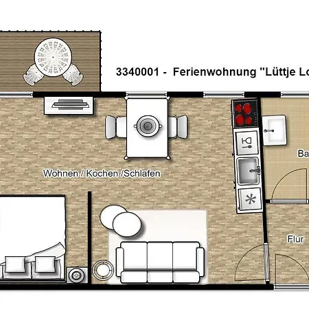 Apartamento Haus Carl Stegmann - Luettje Loft Juist